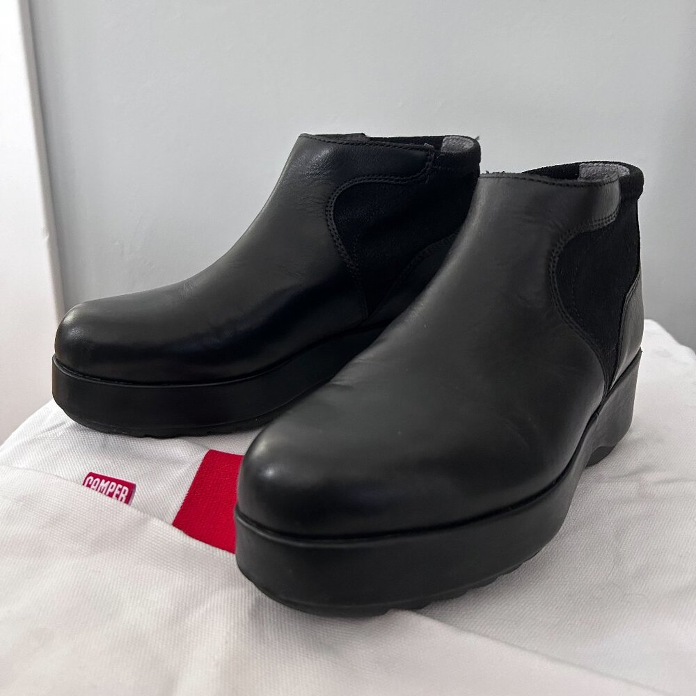 Camper black booties size 35